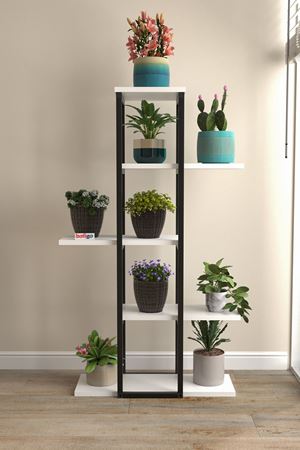 15-15-01 Metal Corner Bookshelf WHITE