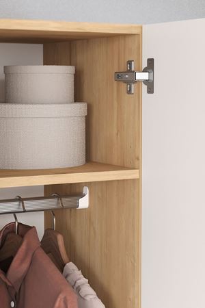 Bofigo 6 Kapaklı 16 Raflı Gardırop Elbise Dolabı 6 Kapaklı Gardırop Smyrna Safir Meşe Beyaz