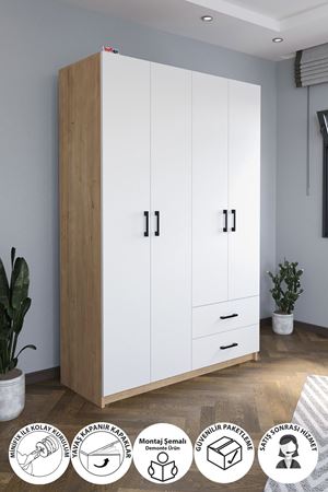 26-01-01 Wardrobe With 4 Doors WHITE