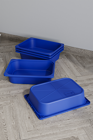 5 Adet Oyuncak Dolabı Sepeti Saklama Kutusu Oyuncak Sepeti Çok Amaçlı Dolap Sepeti Lacivert