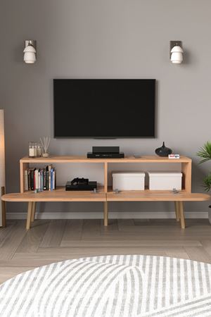 TV Sehpası 2 Kapaklı Tv Sehpası Düşer Kapaklı TV Ünitesi Televizyon Sehpası Tv Sehpası 120 Cm Sicilya Çam