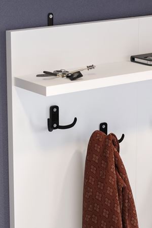 Bofigo 2 Kapaklı Portmanto Elbise Askılığı Vestiyer Ayakkabılık Askılık Güneş Beyaz