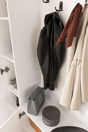 Bofigo 3 Kapaklı Portmanto Elbise Askılığı 7 Bölmeli Vestiyer Ayakkabılık Güneş Buketi Beyaz