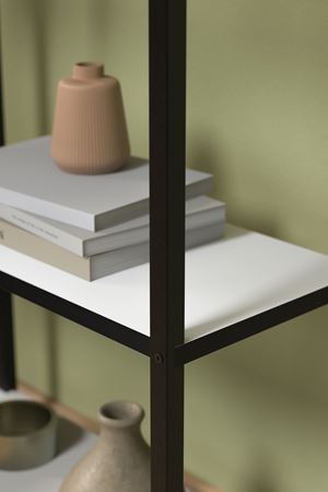 Bofigo 5 Raflı Kitaplık Dekoratif Kitaplık Metal Kitaplık Ofis Kitaplığı Aksesuar Rafı Efes Beyaz