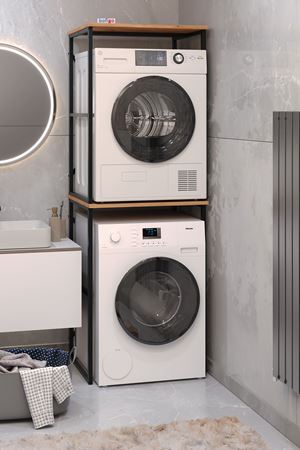 Bofigo Çamaşır Makinesi Dolabı Kurutma Makinesi Dolabı Metal Banyo Dolabı Seda Çam