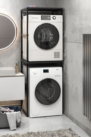 Bofigo Çamaşır Makinesi Dolabı Kurutma Makinesi Dolabı Metal Banyo Dolabı Seda Antrasit