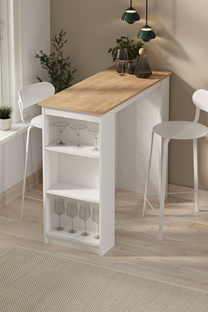 34-09-41 Kitchen Bar Table SAPPHIRE OAK-WHITE