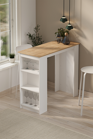 34-09-41 Kitchen Bar Table SAPPHIRE OAK-WHITE