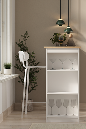 34-09-41 Kitchen Bar Table SAPPHIRE OAK-WHITE