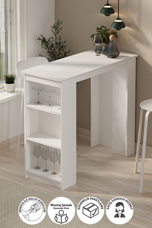 34-09-01 Kitchen Bar Table WHITE