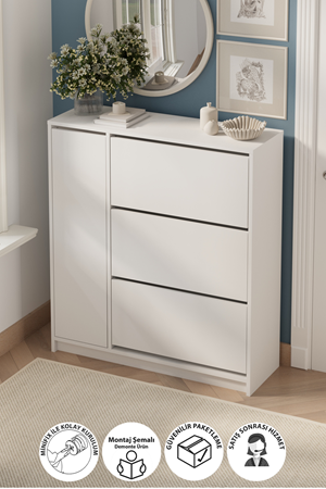18-12-01 Bofigo Gizem Shoe Cabinet WHITE