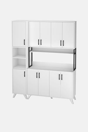 Bofigo Nergis + Defne Multi-Purpose Storage Cabinet Set WHITE