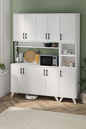 Bofigo Nergis + Defne Multi-Purpose Storage Cabinet Set WHITE