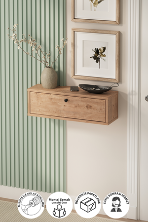 14-04-02 Bofigo Sude Wall-Mounted Console Table PINE