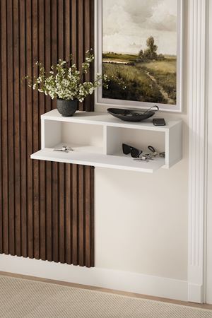 14-06-01 Bofigo Yağmur Wall-Mounted Console Table WHITE