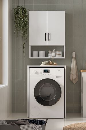 Bofigo Çamaşır Makinası Dolabı Kurutma Makinası Dolabı Banyo Dolabı Deniz Beyaz
