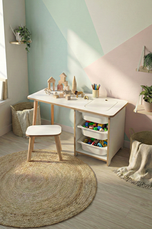 Bofigo Çocuk Çalışma Masası Oyun Masası Etkinlik Masası Aktivite Masası Seti 1 Masa + 1 Tabure Beyaz
