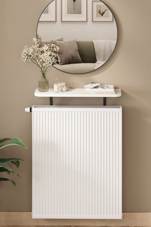 Bofigo Petek Üstü Raf Kalorifer Peteği Rafı Duvar Rafı Uçan Raf Dresuar 60 Cm Barcelona Beyaz