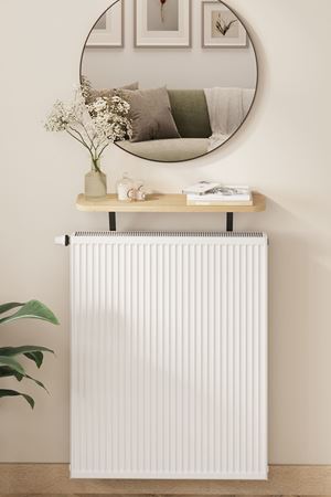 Bofigo Petek Üstü Raf Kalorifer Peteği Rafı Duvar Rafı Uçan Raf Dresuar 60 Cm Barcelona Safir Meşe