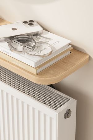 Bofigo Petek Üstü Raf Kalorifer Peteği Rafı Duvar Rafı Uçan Raf Dresuar 60 Cm Barcelona Safir Meşe