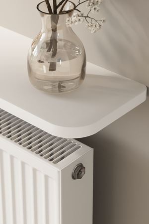 Bofigo Petek Üstü Raf Kalorifer Peteği Rafı Duvar Rafı Uçan Raf Dresuar 91 Cm Tokyo Beyaz