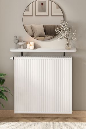 Bofigo Petek Üstü Raf Kalorifer Peteği Rafı Duvar Rafı Uçan Raf Dresuar 91 Cm Tokyo Beyaz