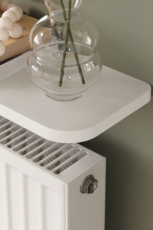 Bofigo Petek Üstü Raf Kalorifer Peteği Rafı Duvar Rafı Uçan Raf Dresuar 120 Cm Berlin Beyaz