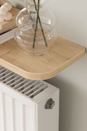 Bofigo Petek Üstü Raf Kalorifer Peteği Rafı Duvar Rafı Uçan Raf Dresuar 120 Cm Berlin Safir Meşe