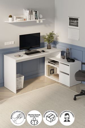 20-03-01 Multifunctional Study Desk WHITE