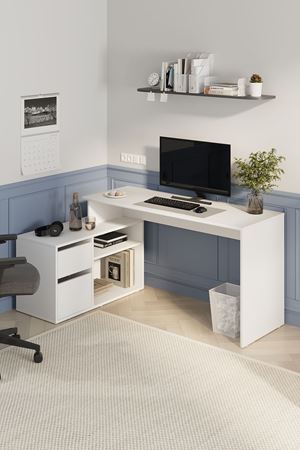 20-03-01 Multifunctional Study Desk WHITE