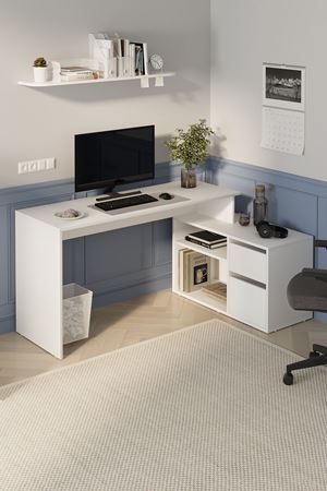 20-03-01 Multifunctional Study Desk WHITE