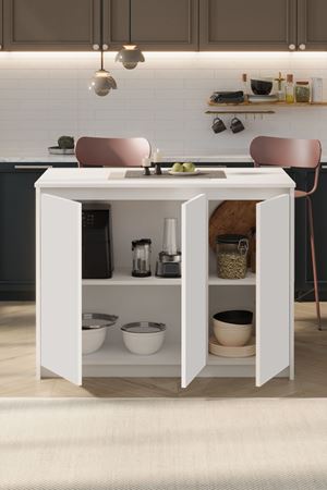 Bofigo Mutfak Masası Mutfak Adası Bar Masası Ada Mutfak Yemek Masası Sofya Beyaz