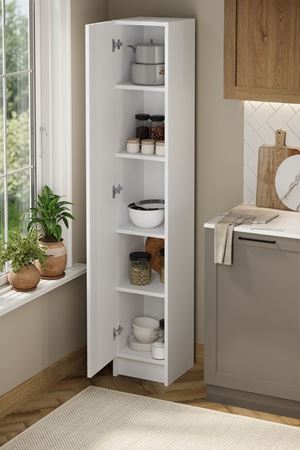 12-49-01 Multi-Purpose Cabinet with Door and 5 Shelves WHITE