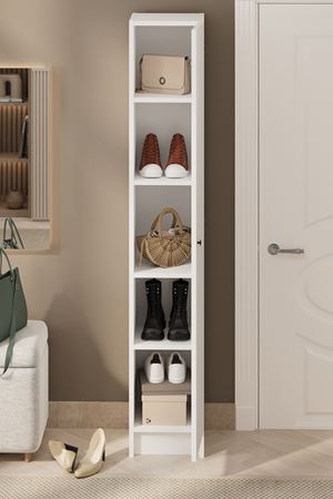 12-49-01 Multi-Purpose Cabinet with Door and 5 Shelves WHITE