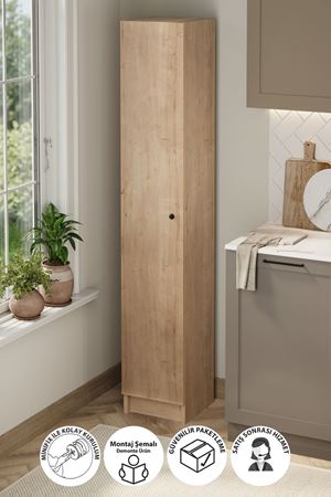 12-49-14 Multi-Purpose Cabinet with Door and 5 Shelves SAPPHIRE OAK