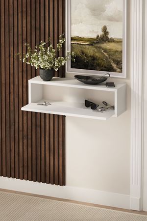 14-06-01 Bofigo Yağmur Wall-Mounted Console Table WHITE