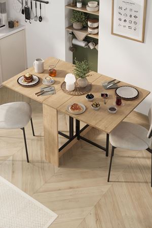 Bofigo Mutfak Masası Katlanır Masa Yemek Masası Mutfak Masası Viyana Safir Meşe