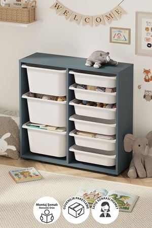 12-09-01 9 Baskets Multifunctional Cagla Cabinet WHITE