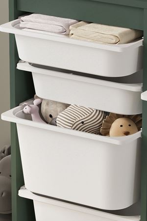 12-11-19 12 Baskets Multifunctional Lara Cabinet GREEN