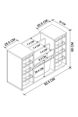 12-85-14 Aden Toy Storage Organizer with Montessori Bookcase Sapphire Oak