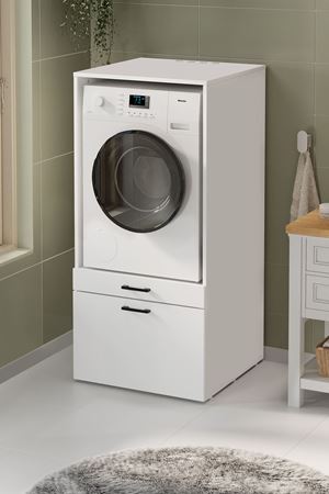 Bofigo Çamaşır Makinesi Dolabı Kurutma Makinesi Dolabı Banyo Dolabı Yakamoz Beyaz