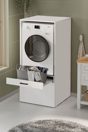 Bofigo Çamaşır Makinesi Dolabı Kurutma Makinesi Dolabı Banyo Dolabı Yakamoz Beyaz