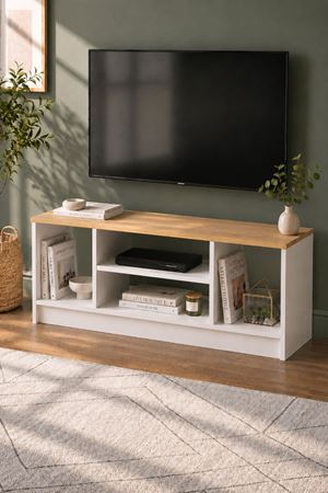 11-22-41 Bofigo Bahama 120 cm Compact TV Stand / Modern Media Console - Sapphire/White