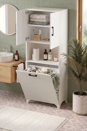 12-71-01 Damla Bathroom Cabinet WHITE