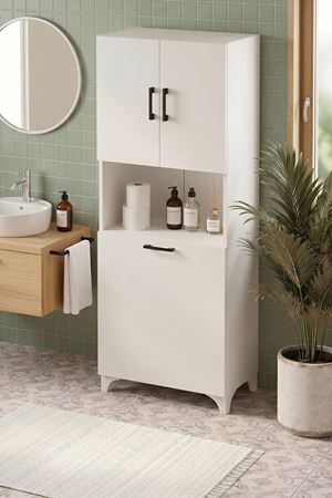 12-71-01 Damla Bathroom Cabinet WHITE
