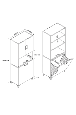 12-71-01 Damla Bathroom Cabinet WHITE