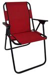 Bofigo Kamp Sandalyesi Katlanır Sandalye Piknik Sandalyesi Plaj Sandalyesi Kırmızı