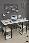 Bofigo 4 Shelf Study Desk 60x120 cm  White