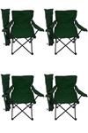 Bofigo 4'lü Kamp Sandalyesi Piknik Sandalyesi Katlanır Sandalye Taşıma Çantalı Kamp Sandalyesi Yeşil