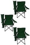 Bofigo 3'lü Kamp Sandalyesi Piknik Sandalyesi Katlanır Sandalye Taşıma Çantalı Kamp Sandalyesi Yeşil